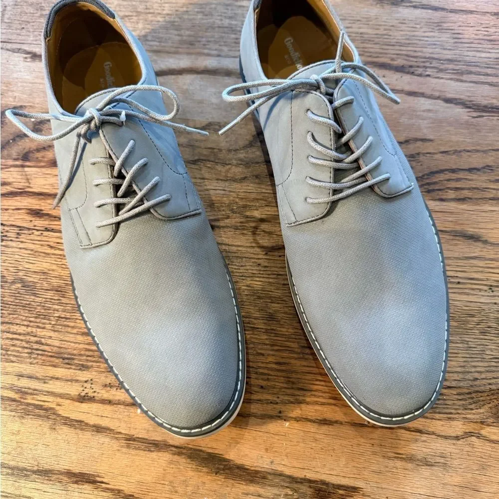 Goodfellow & Co Men’s Gray Lace-Up Derby/Oxford Dress Shoes Size 13 NWT